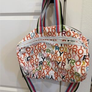 Roxy Colorful Logo Duffle Travel Bag